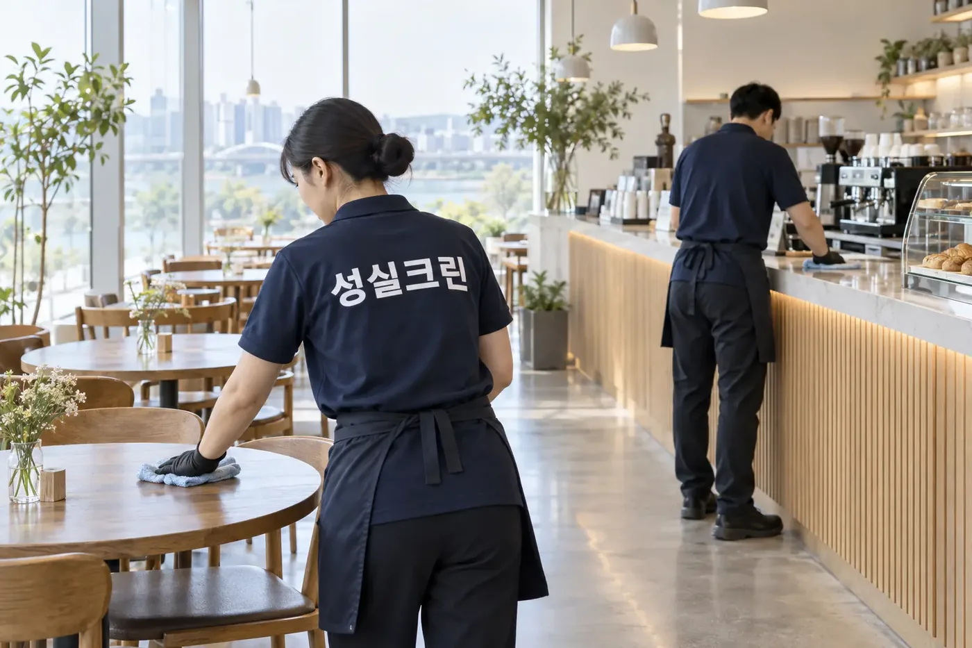 성실크린 종로구 카페청소 현장