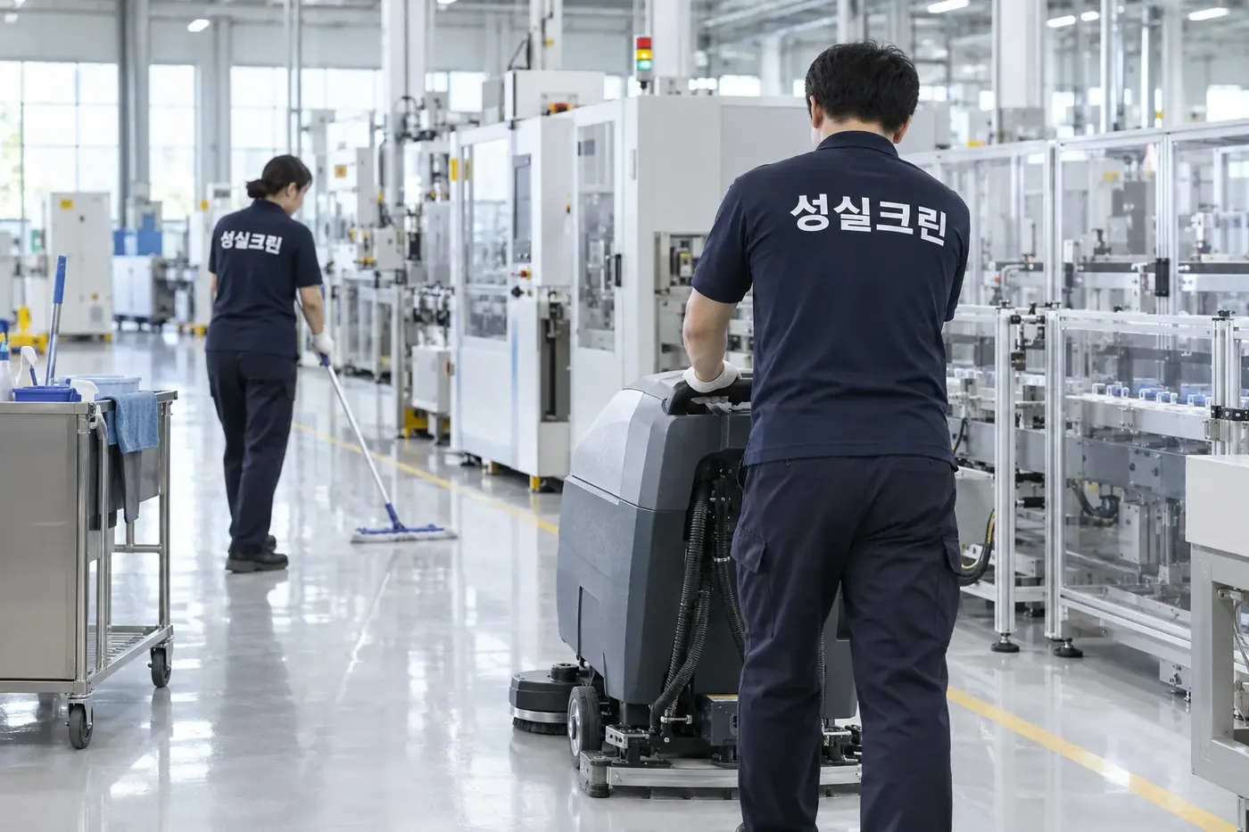 성실크린 마포구 공장청소 현장