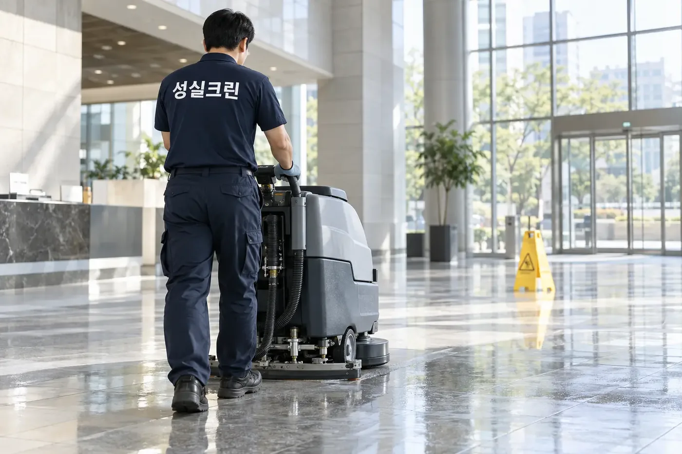 성실크린 종로구 바닥청소 현장