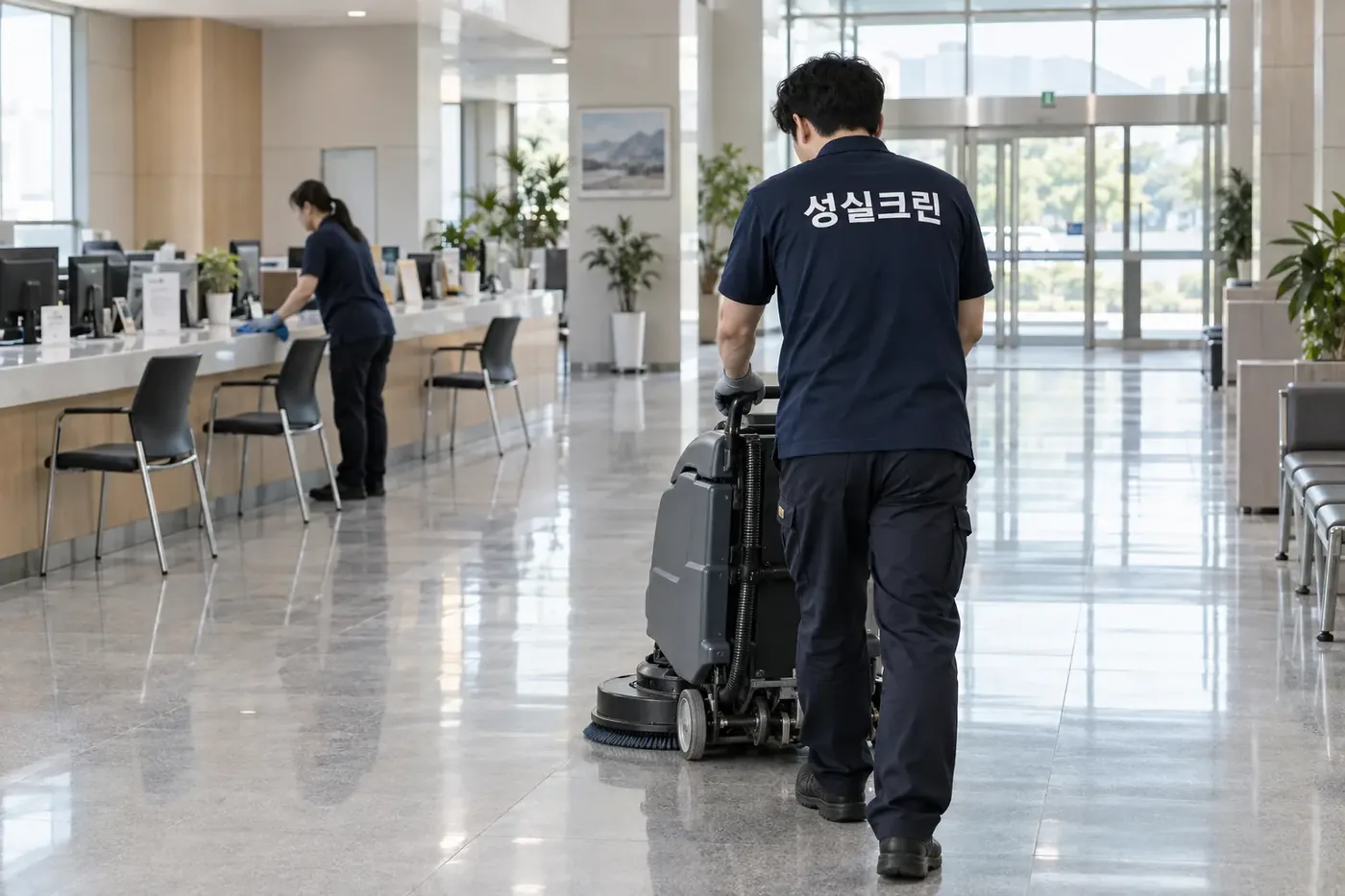 성실크린 이천시 관공서청소 현장