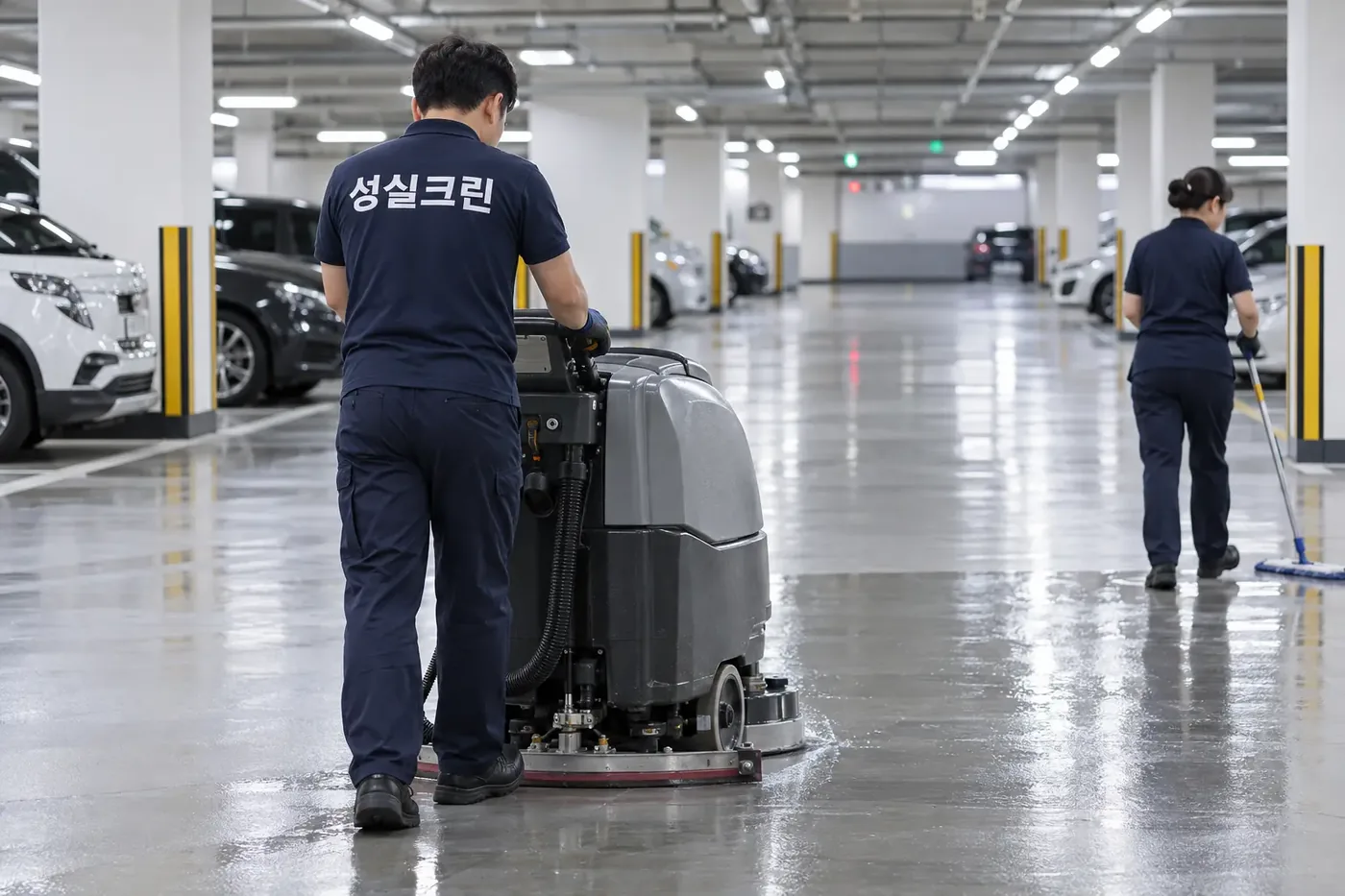 성실크린 종로구 주차장청소 현장