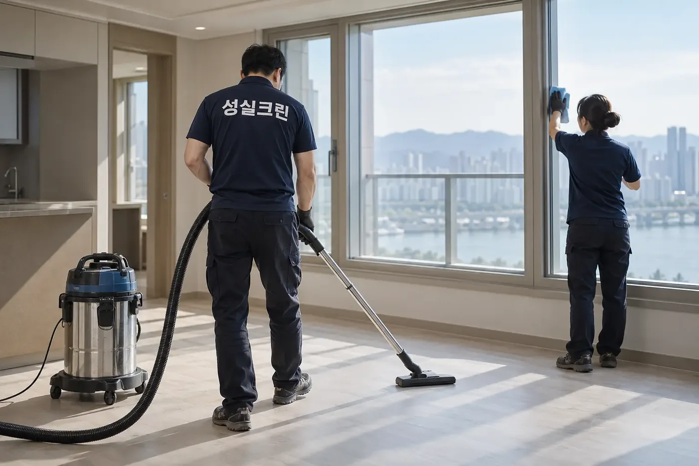성실크린 안산시 준공청소 현장