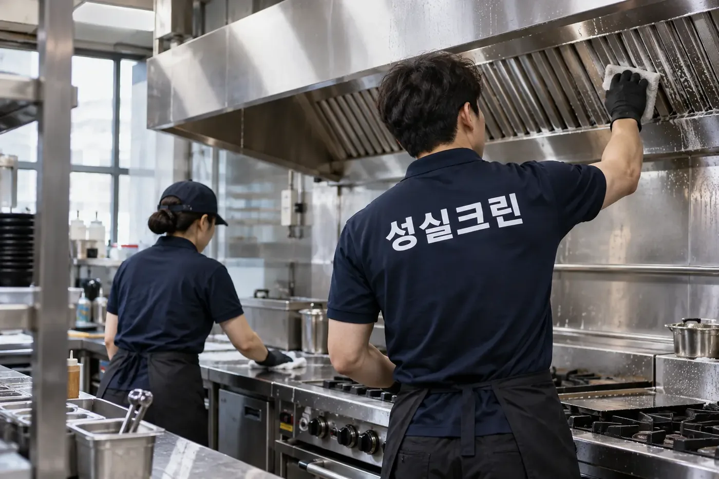 성실크린 화성시 식당청소 현장